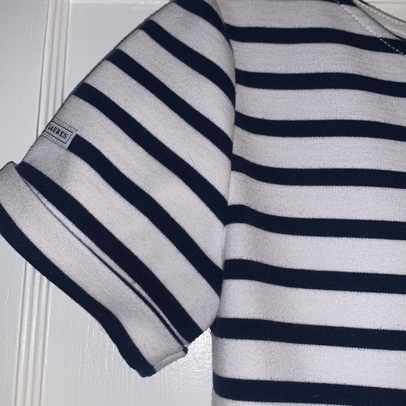 POLO Ralph Lauren Navy and White Striped Dress 12-14 EUC - Picture 5 of 13